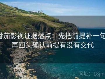 番茄影视证据落点：先把前提补一句，再回头确认前提有没有交代