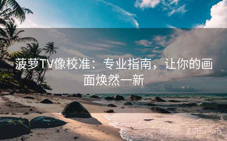 菠萝TV像校准：专业指南，让你的画面焕然一新